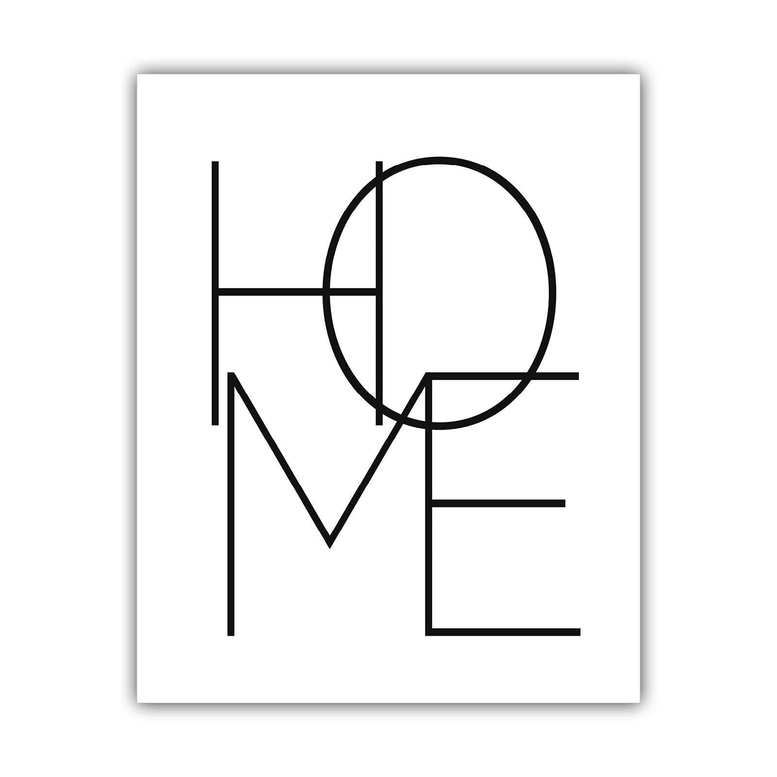 Home Abstract Print by Culver and Cambridge, Home Poster, Home Sweet Home Print, Home Wall Décor, Abstract Black and White Poster