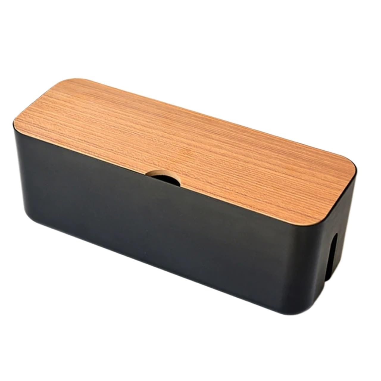 Boîte de rangement for chargeur, organiseur câbles, bacs sortie Boîte cache-câble(Black)