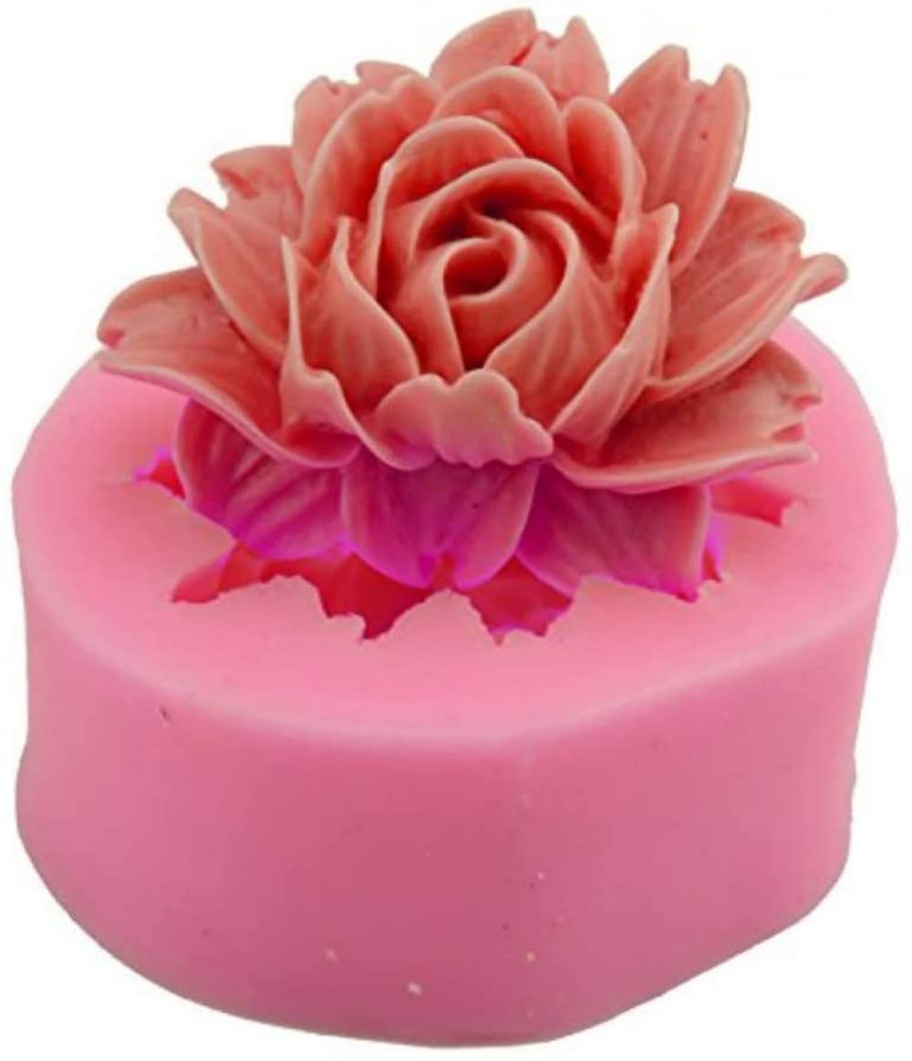 Goodern High Strength Softness Flower Shape Fondant Mold Simple and Useful Cake Mold Silicone Sugar Craft Molds Candy Molds for Chocolate Fondant Soap Candle Wax Cake Decorating Tools