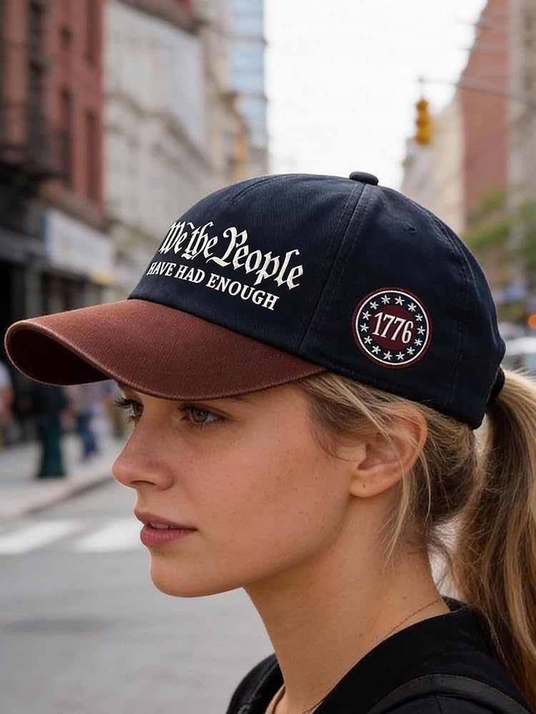 Snugeasy We The People Hat Have Had Enough Baseball Cap,1776 Star Badge Hat for Men Women, 250th Anniversary USA Caps - Image 6
