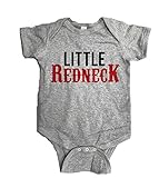 Southern Sisters Little Redneck Baby Romper From Gender Neutral Color (6 Month, grey)