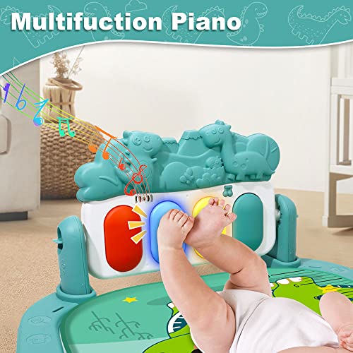 Bompow Baby Play Mat Baby Gym, Play Piano Baby Activity Gym Mat With Music And Lights, Piano Gym, Early Development Baby Play Mat Gift For Babies Newborn #TOP1