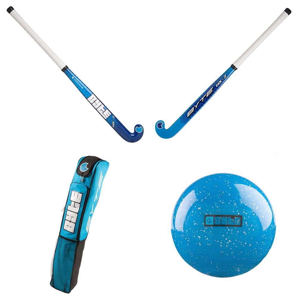 BYTE HX2 HOCKEY STICK, HX BAG AND GLITTER BALL PACKAGE SET (37.5'' STICK)