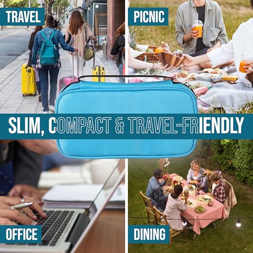 Image of ONYXNEO Dia-Cool Pro Insulin Cooler Travel Case Pouch with 2 Ice Gel Packs (6-8 Hour Insulin Cooling Support) - Cooler Portable Insulin Bag for Diabetics, Compact Insulin Cooler Case for Medicine, Diabetic Supplies, Ozempic Pen, EpiPen, and Syringes