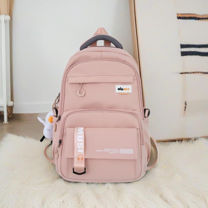 Backpack for Big Student,Cute Large BookBags for Teen Girls & College Students,Kawaii Women Daypack-Pink - Image 5