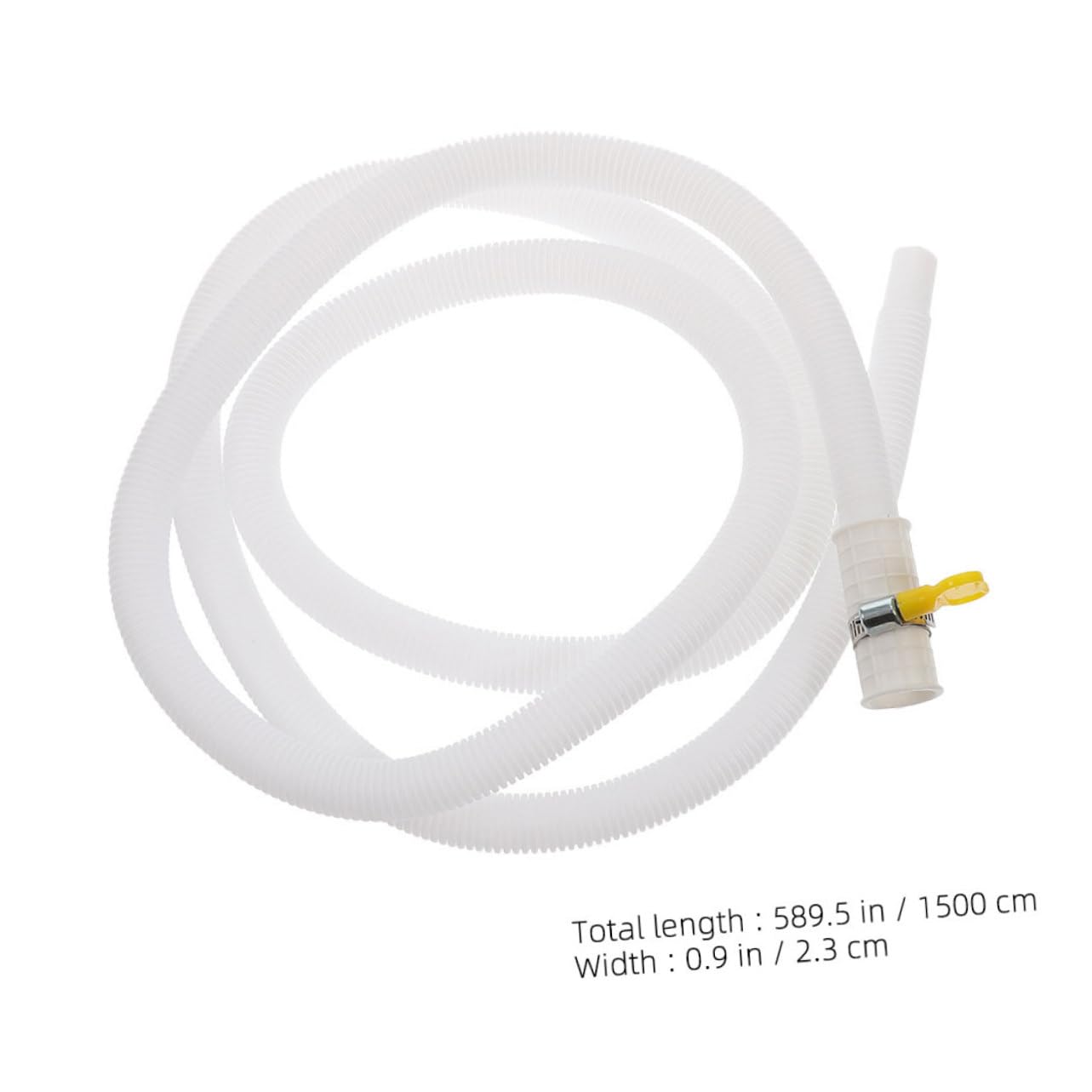 Hemobllo Manguera de Drenaje para Aire Acondicionado Unidad Exterior de Color Claro con Abrazadera de Acero Inoxidable y Material PE Resistente para Desagüe Seguro y Limpio