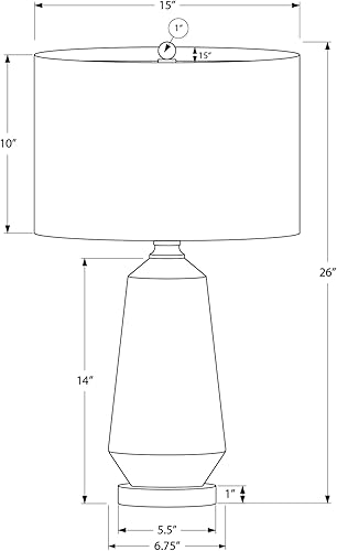 Miniatura 3 de Monarch Specialties I 9624 - Lámpara de mesa con iluminación, cerámica verde, marfil/crema, contemporánea