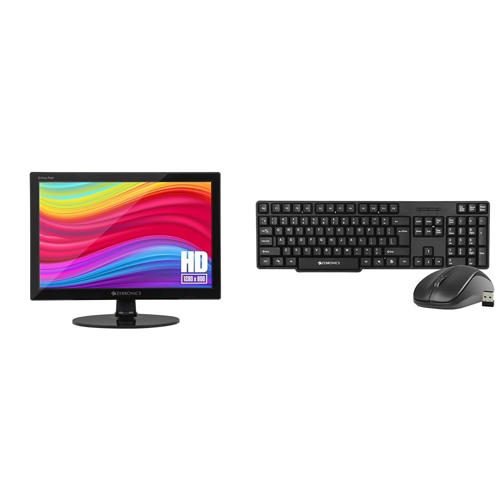 ZEBRONICS Zeb-V16HD LED Monitor with15.4 with Supporting HDMI, has VGA Input, HD 1280 x 800 Pixels, (B0BQG6JTY5) Amazon Price History, Amazon Price Tracker