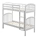 Orbelle Model 450 Twin Over Twin Modern Solid Wood Bunk Bed in White