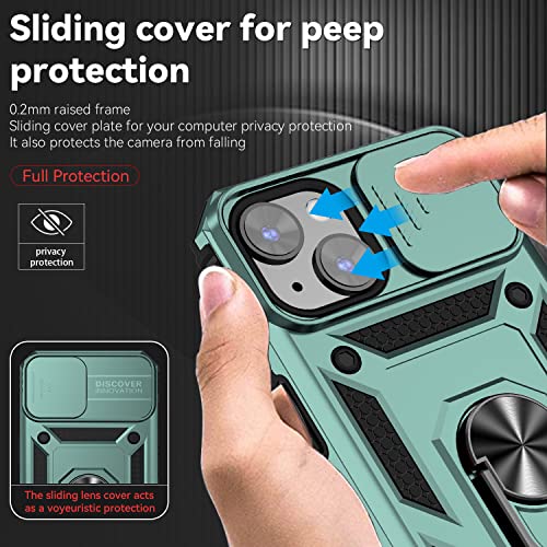 Hitaoyou Compatible with iPhone 14 Plus Case, iPhone 14 Plus Magnetic Case with Camera Cover & Kickstand Military Grade Shockproof Cover - image 3