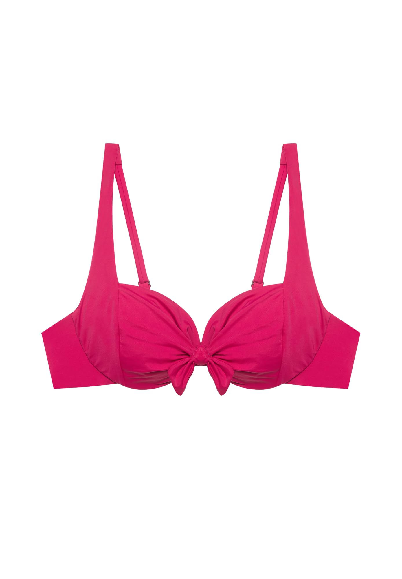 YAMAMAY - Bikini Parte Alta, Modello Balconcino con Ferretto, Donna, Essentials, Magenta, monocromo