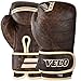 Velo Antike Leder Boxhandschuhe MMA Training Muay Thai Handschuhe Kampfkunst Kickboxen Sparring Boxsack Stanzübung für Männer und Frauen, Braun, 430 g