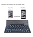 Geyes Foldable Bluetooth Keyboard Portable Folding Wireless Keyboard with Portable Pocket Size, Aluminum Alloy Housing for iPhone,iPad, Tablet,Laptops and Smartphones (Black)