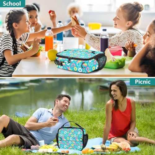 Bolsas de almuerzo aisladas ALAZA de dona para niños y niñas con correa ajustable 4