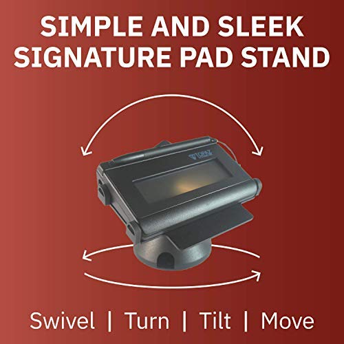 Discount Credit Card Supply DCCStands Low Swivel and Tilt Topaz Signature Pad Stand, Screw-in and Adhesive
