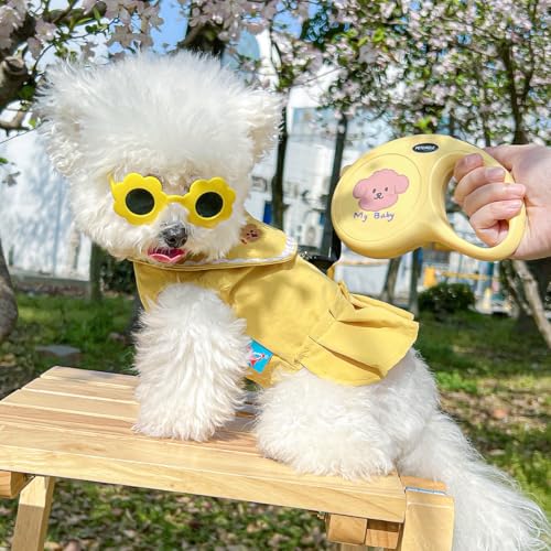 Vestido princesa para perros pequeños talla XL amarillo miniatura 4