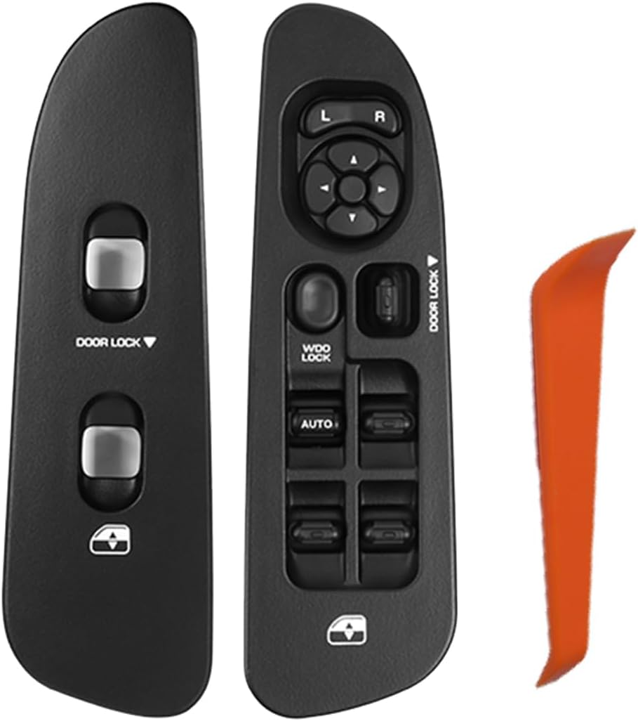 Master Power Window Switch & Bezel Set for 2002-2010 Dodge Ram 1500/2500/3500,2001-2003 Dodge Durango,2001-2004 Dodge Dakota,2005-2009 Dodge Sprinter 2500/3500(Black) Black with Window Switch