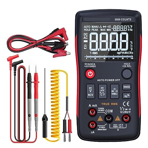 Multimètre numérique 102A RMS DELURA LCD EBTN voltmètre ampèremètre - 2
