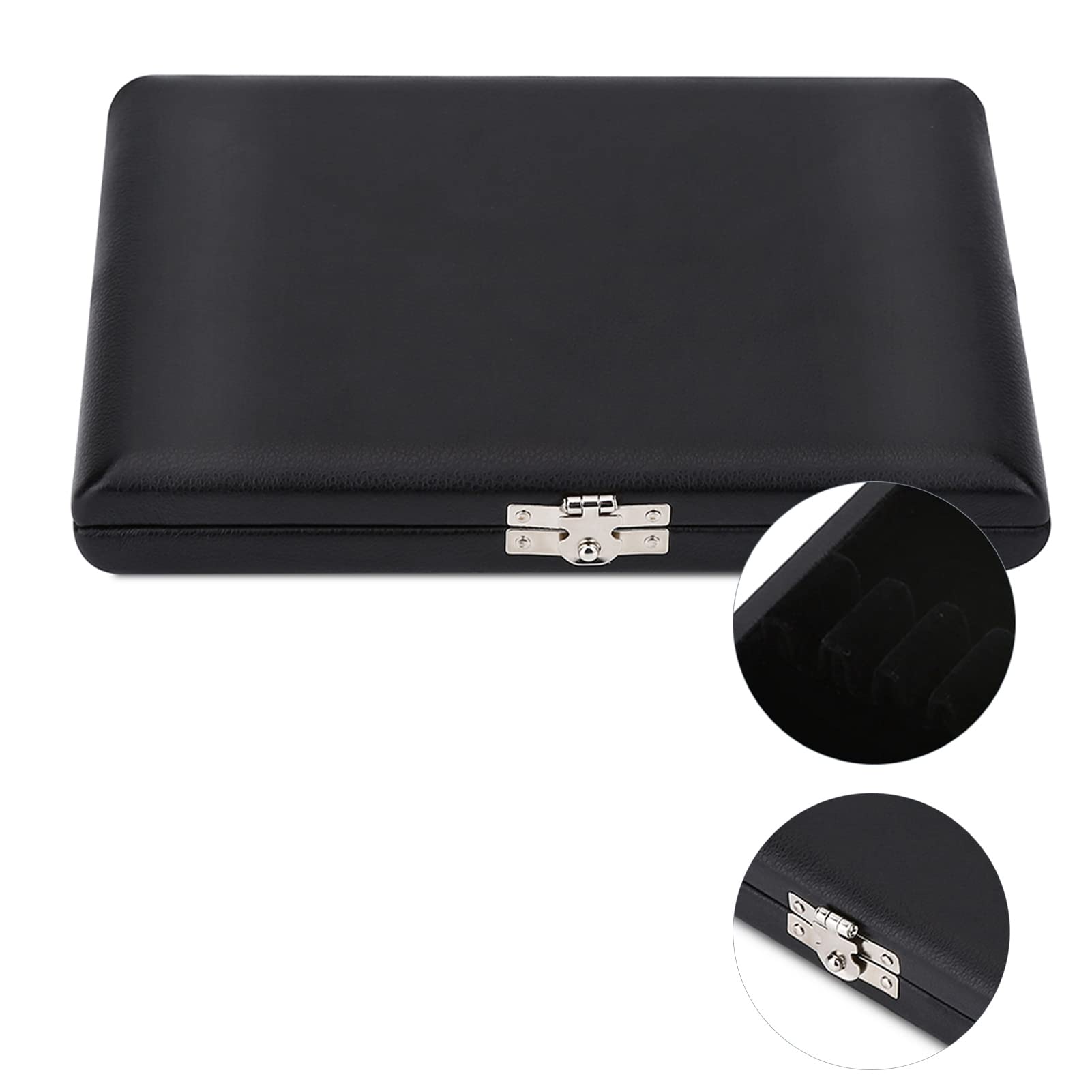 TOPINCN Estuche de Madera para Cañas Oboe Estuche para Almacenamiento de Cañas Estuche para Cañas de Madera Oboe Estuche para Cañas para Oboe Caja de Madera Y Cuero PU Accesorio para Oboe Exquisito