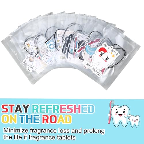 Image of Siifert 24 Pcs Funny Dental Office Decor Dental Hygienist Air Freshener Car