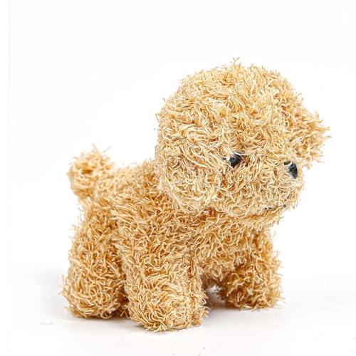 ANBOOR 3 Kleine Kuscheltiere 12cm Süßes Hündchen-Plüsch-Stofftier Mit Schlüsselanhänger Für Partygeschenke, Baby Shower,Kindergarten (Braun, Weiß, Hellbraun)