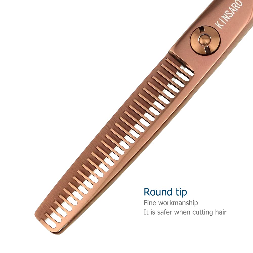 5.5 pulgadas pelo adelgazamiento tijeras Japón 440C adelgazamiento tijeras profesional adelgazamiento del pelo tijeras peluquero tijeras borde convexo Kinsaro