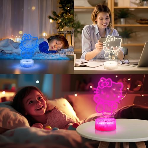 LOUHH Kitty Lamp, 3D LED 16 Color Intelligent Remote Control Night Light for Children's Room Decoration by LOUHH - Image 7