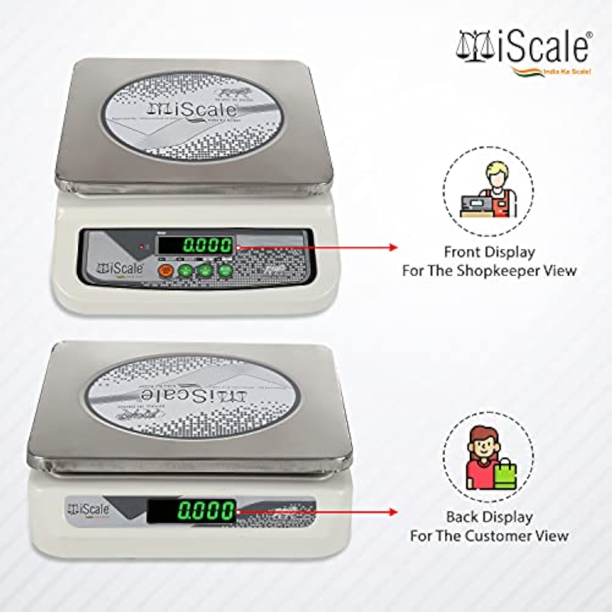 Digital Chargeable Weighing Machine, 30kg Capacity