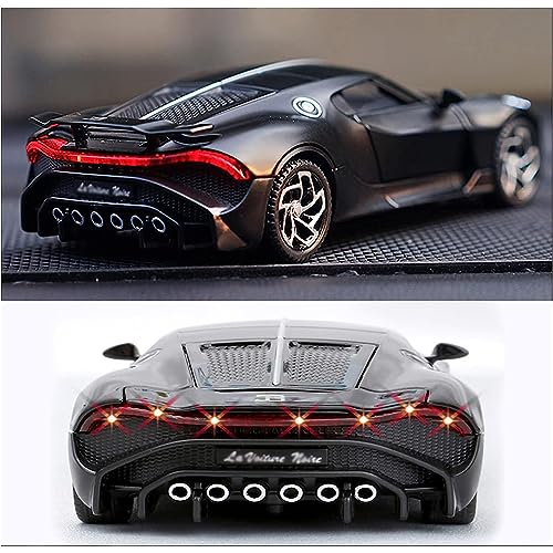 Image of 1:32 Bugatti LA Voiture Noire Die-cast Metal Pull Back Toy car with Openable Doors & Light, Music Boys Gifts Toys for Kids