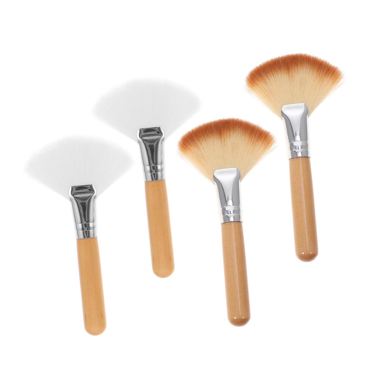 BELLIFFY Wooden Makeup Brush Set Large for Blush and Highlighter Multipurpose for Skin Travel-friendly