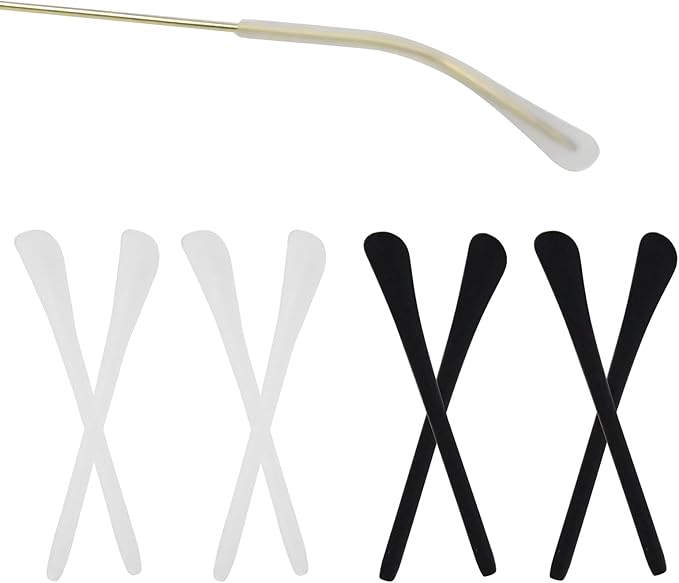 Eyeglass End Tips 4 Pairs Silicone AntiSlip Eyeglass Ear Hook Holder