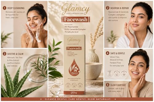 Image of Face Wash with 4% Niacinamide, Ceramide Complex, Salicylic Acid, Tea Tree & Aloe Extract, 100 ml