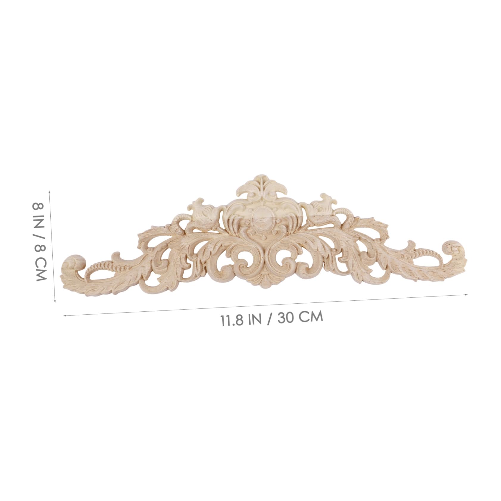 BESPORTBLE Wood Carved Onlays Appliques: 4PC Woodcarving Corner Decor, Double Flower Pattern Decals Decor, European Style Classic Floral Carved Decorations - Image 3