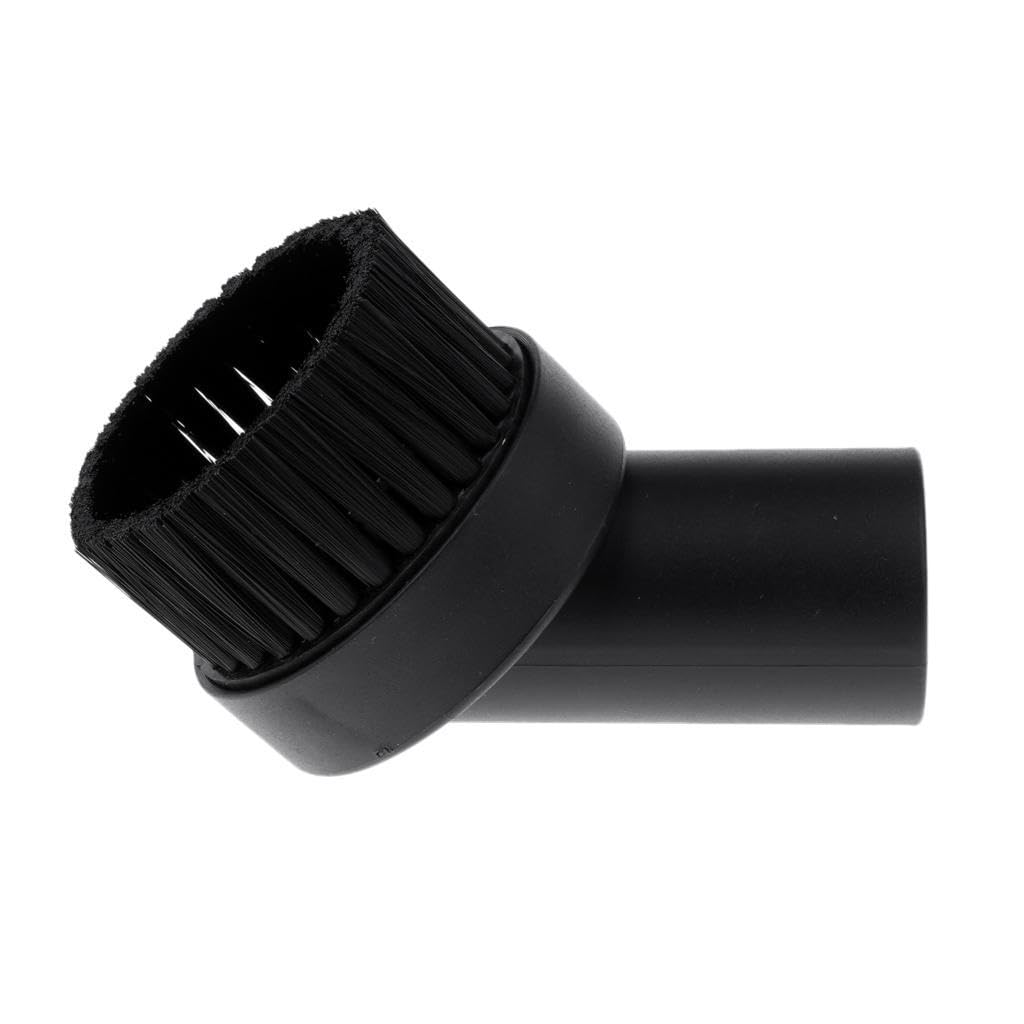 Gralara Brosse Ronde pour Aspirateur de 32 Mm, Brosse à Poussière Courte, Tube Télescopique Réglable de 25 Mm, Tuyau D'extension en Acier Inoxydable pour