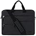 Maletin Ordenador Portatil 15,6 Pulgadas Hombre Mujer Bolso Bandolera Impermeable para portátiles Protectora Compatible Trabajo Grande Bolsa Gris Negro