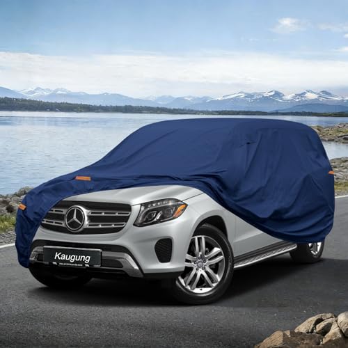 Image of Kaugung Custom Fit SUV Car Cover for Mercedes Benz GLS Class 450 450d (2015-2026), Heavy Duty Waterproof All Weather Outdoor Protection, Breathable Full Exterior Cover with Vent, Rain Sun UV Proof