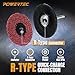 POWERTEC 3-Inch R-Type Sanding Disc Holder, 1/4