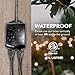 BN-LINK 24 Hour Heavy Duty Mechanical Timer, Outdoor Timer Outlet Waterproof with 15 Minutes Intervals, 2 Grounded Outlets for Christmas Lights Pool Pump,15A 1/2HP, ETL Listed