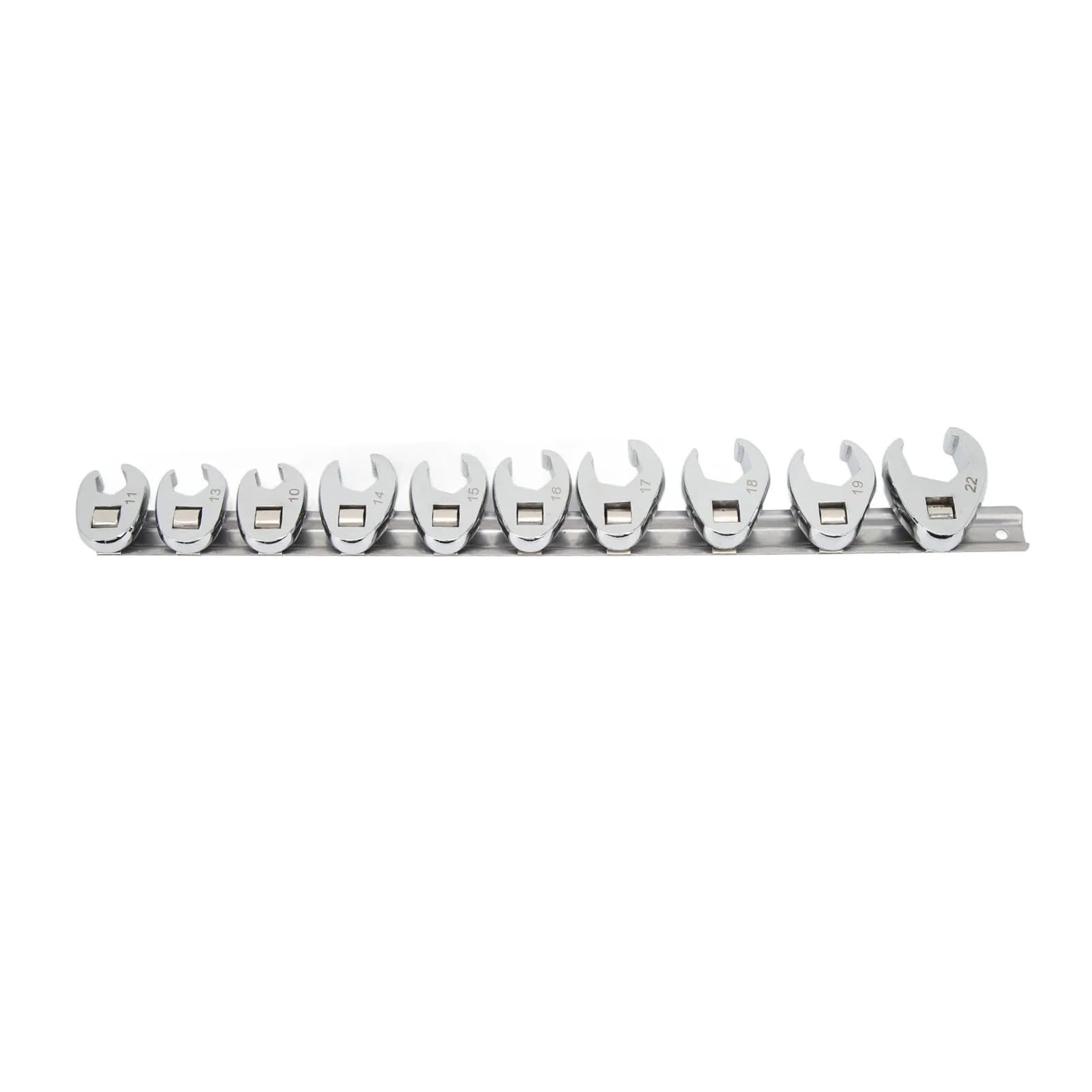 Xuczhai One Color 10Pcs 3/8 Inch Drive Crowfoot Wrench Set 10Mm To 22Mm Metric/Sae Imperial Chrome Plated Metric Nut Tool