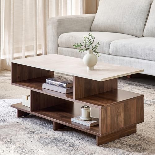 Image of Home Centre | Addison Center Table | Center Table for Living Room | Engineered Wood | Brown | 1 Year Warranty