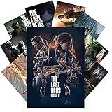 xuankumaibao The Last of Us Part 1&2 Gaming Posters Art Print Boy Game on Birthday Party Wall Decoration Poster Set of 9 Pcs 10”x14”