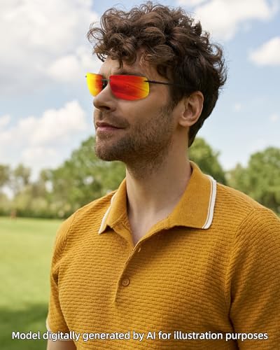 Image of JIM HALO Sport Sunglasses Men Womens TR90 Rimless for Driving Running Golf | Polarized /Non polarized,Lightweight,17g /0.6oz,Rectangle,Wrap Around,Cycling,Fishing,Outdoor Activities