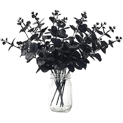 Laelfe Artificial Black Eucalyptus Stems Cover