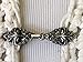 The mattie Slender Antiqued Silver Tone Metal Fan Sweater Clip Clasp