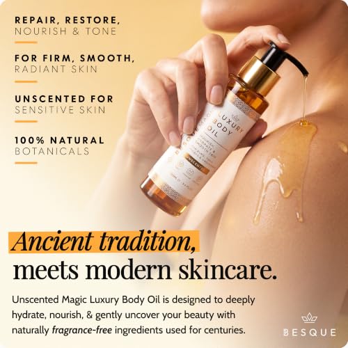Image of Besque Unscented Magic Body Oil - Hydrating Body Oils for Women - 3.4 FL OZ