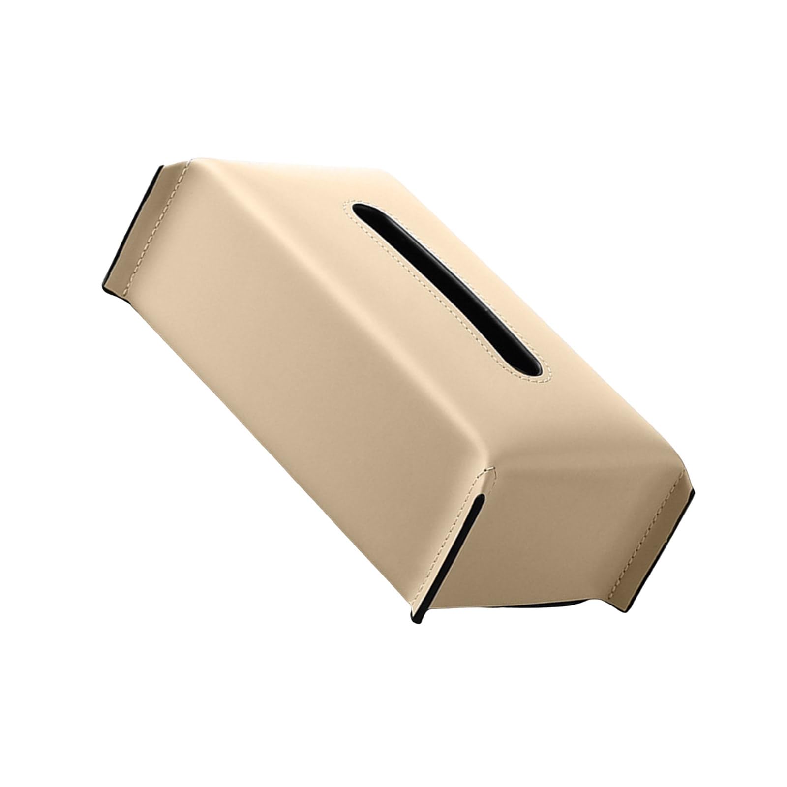 Kalttoy Fashionable Paper Towel Container Elegant Rectangular Tissue Dispenser Refillable PU Leather Tissue Box for Use Bedroom Holder