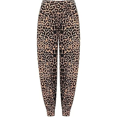 BODYWEAR LTD Ladies Plus Size Leopard Harem Trousers Cover