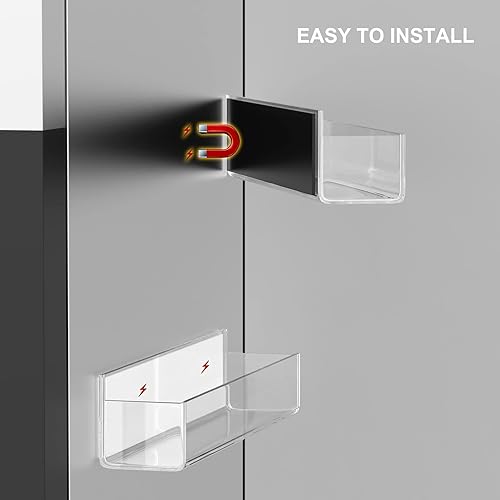 Miniatura 2 de WUIVIUT Organizador magnético para especias, estantes de cocina de acrílico para refrigerador, lavadoras, microondas y otras superficies de metal