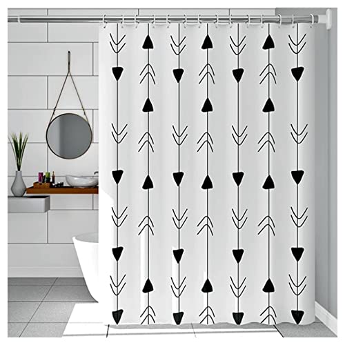 Rideau de douche art post-moderne opaque imperméable pour baignoire - 2