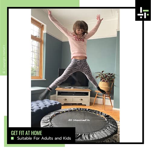 HomeFit - Fitness Rebounder Mini-Trampolin – Faltrahmen Design & Tragetasche – 1 m Durchmesser – Innen- und Außenbereich… – Bild 4